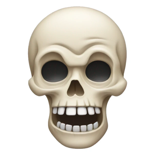 Shocked skull face  sticker