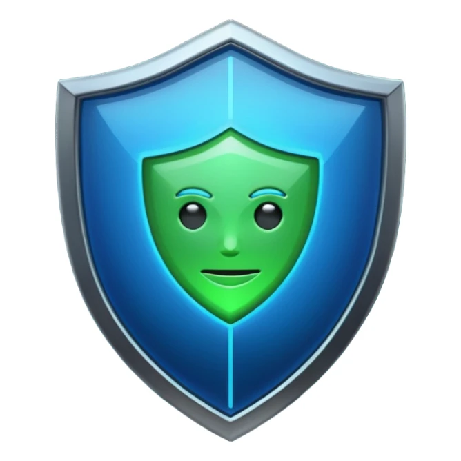 generate cyber shield emoji and different  hack symbols sticker