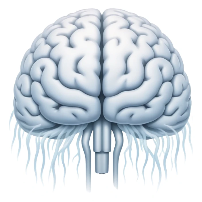 brain surrounded by fog sticker