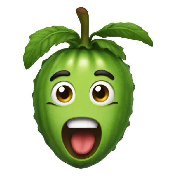 abocado sticking out toungue sticker