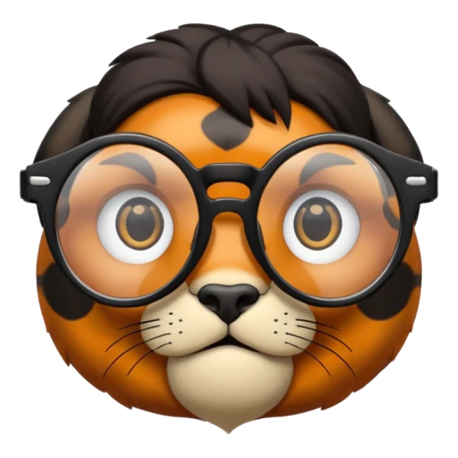 Retro eyeglasses sticker