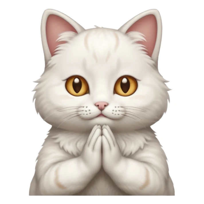 cat praying sticker