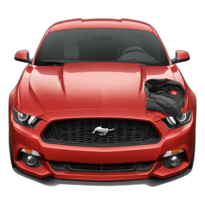 Red Ford Mustang sticker