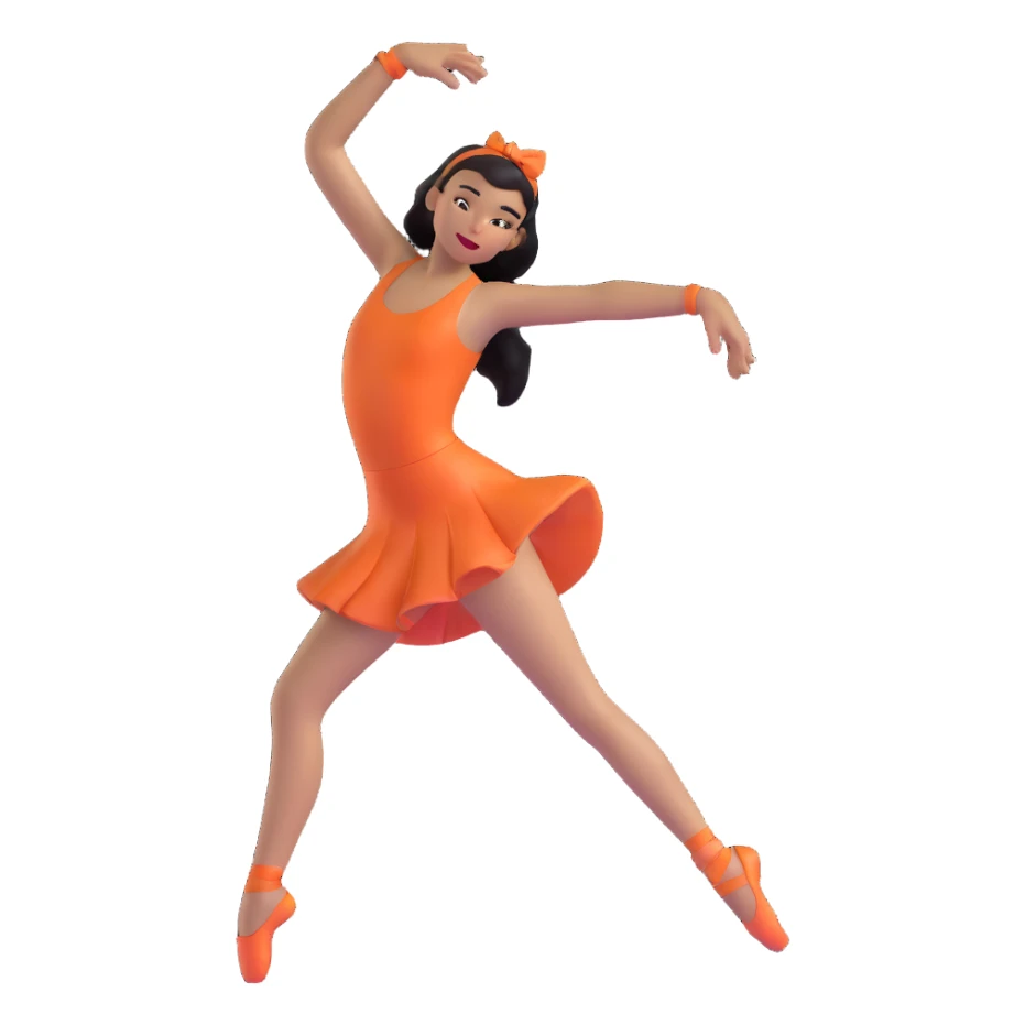 baller dancer doing a stylish dance move, playful and fun sticker