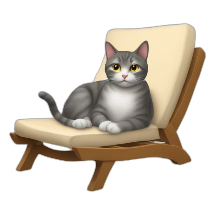Un chat sur le chaise sticker