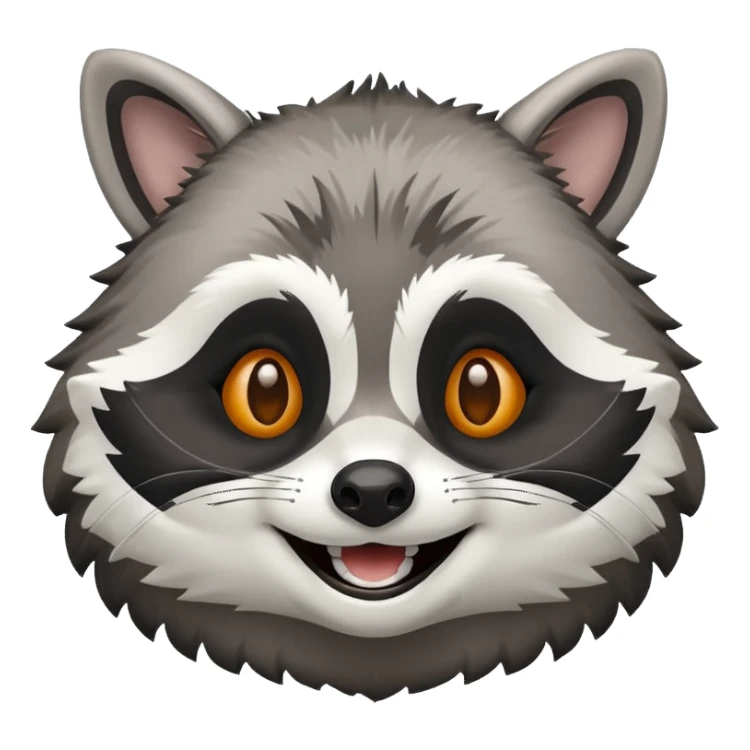 emoji raccoon sticker