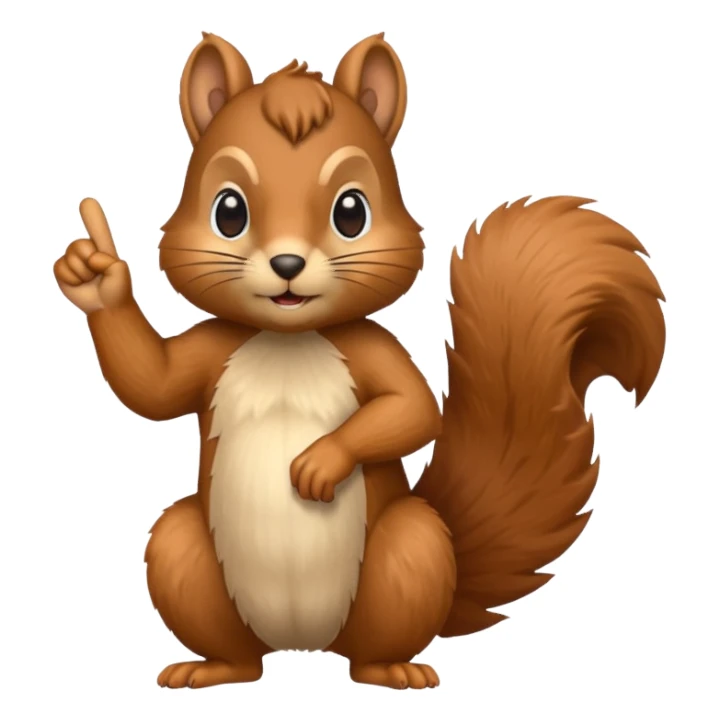 Squirrel sticking middle finger up sticker