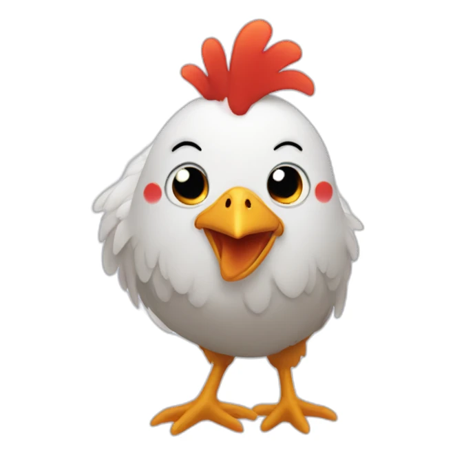Chicken with magic custome sticker