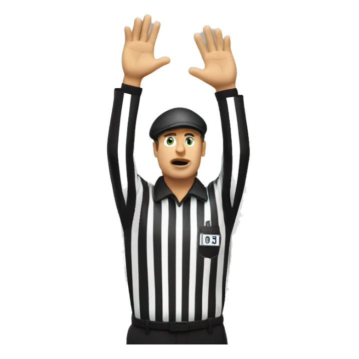 Referee touchdown signal  sticker