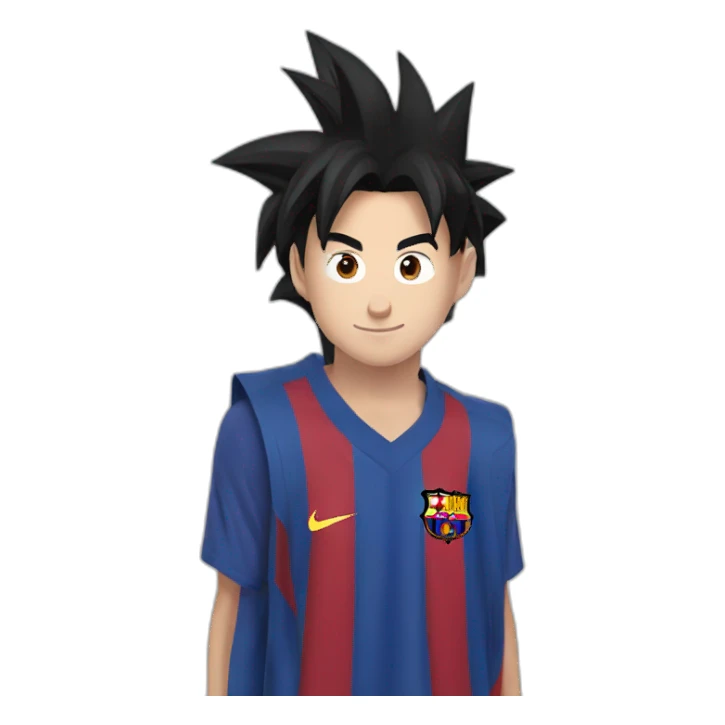 Goku and messi sticker
