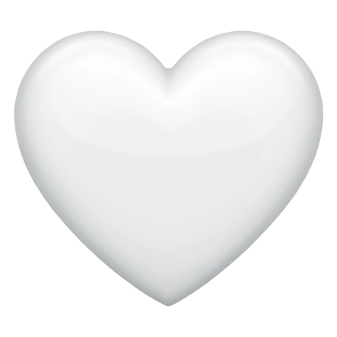 white heart simple clean sticker