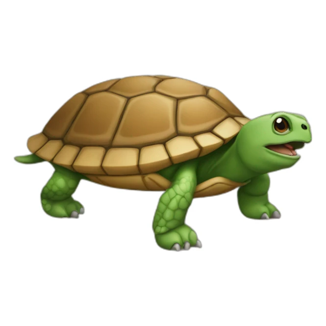 Tortue sur un chien sticker