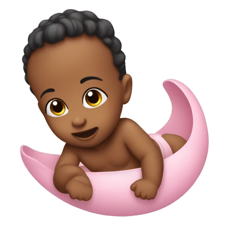 The baby is playing sticker