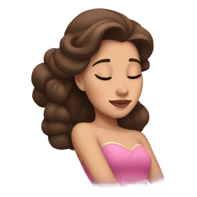 Sleeping brunette beauty Disney sticker