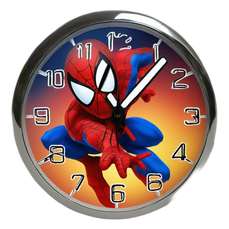 Funny spiderman modern alarm clock watch timer sticker