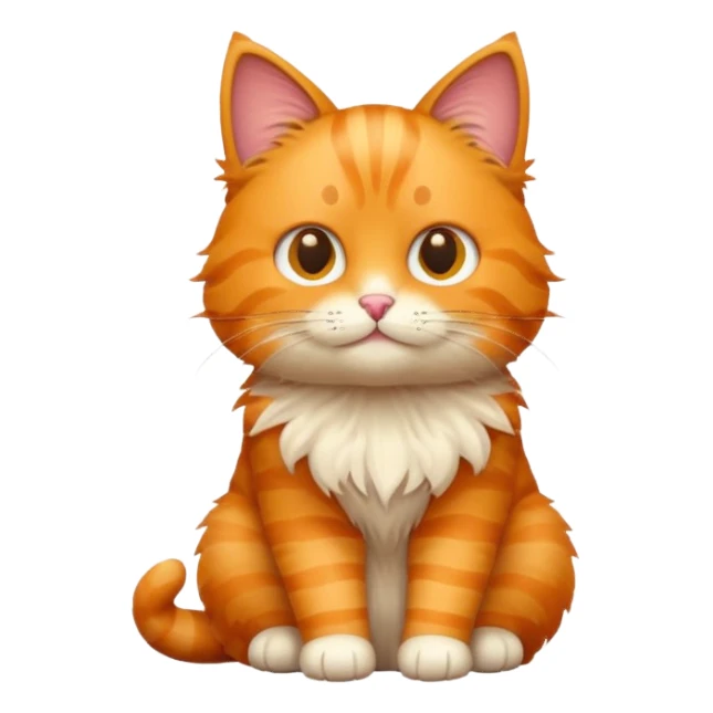a sitting little cat emoji sticker