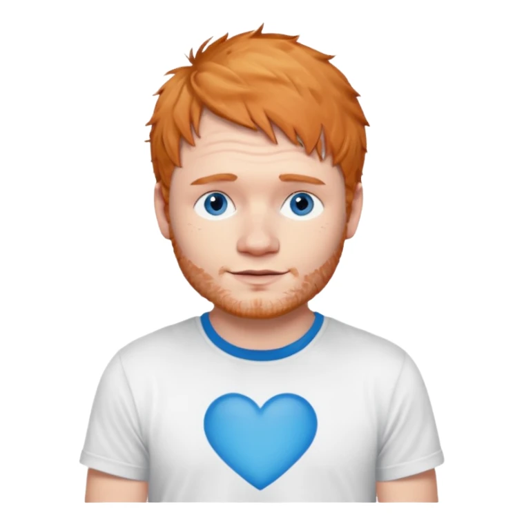 Ed Sheeran with blue eyes sticker
