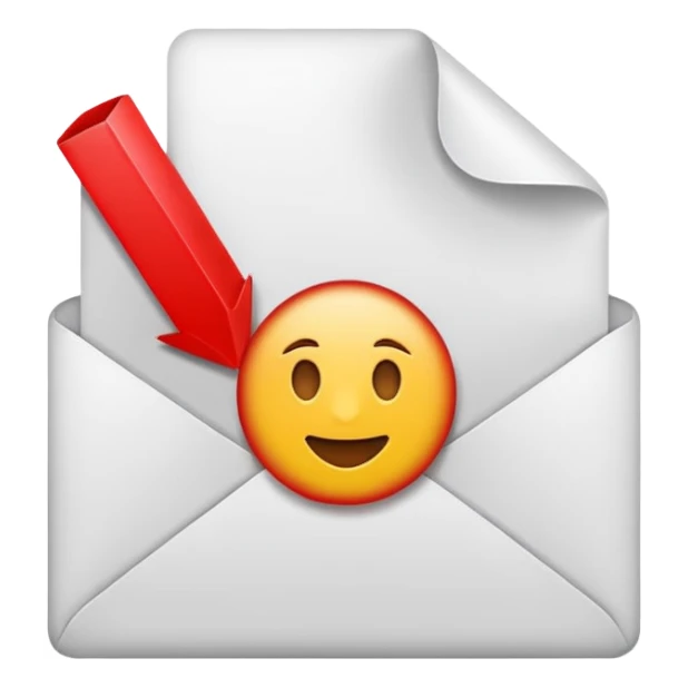 PDF file emoji, simple document icon with red accent, no text sticker