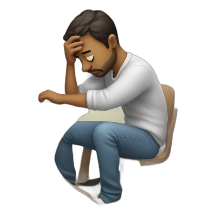 working from home sad sticker