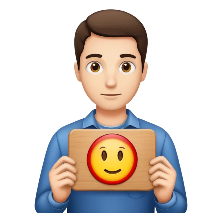 a guy holding a sign saying emp  sticker