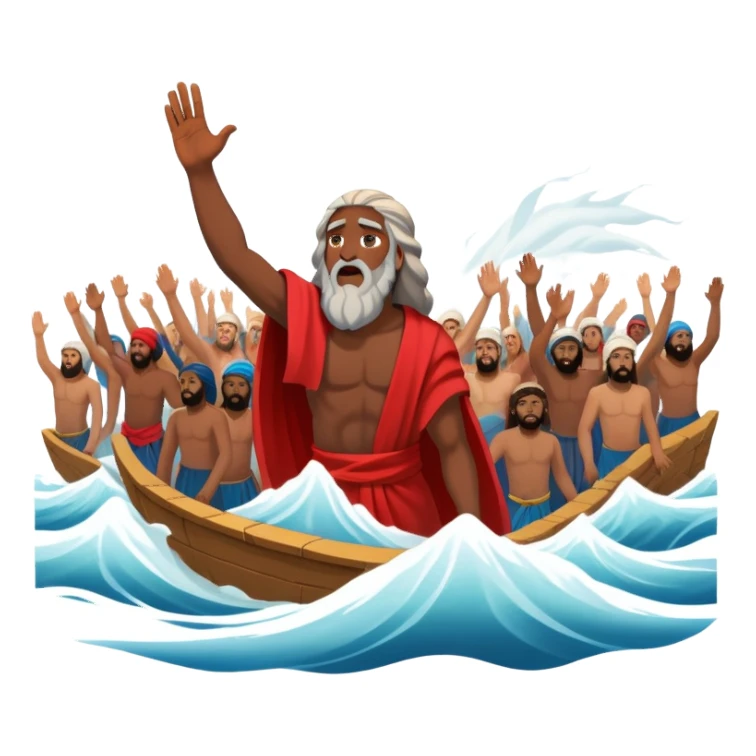 Moses parting the red sea sticker