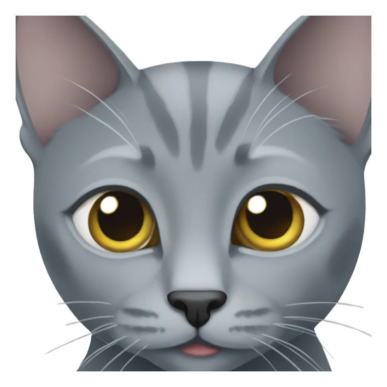 Grey Russian blue cat sticker