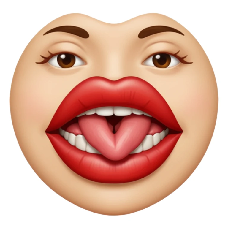 lips bitting sticker