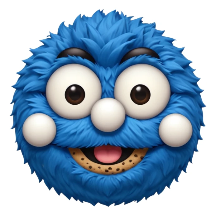 3 coockie monster sticker