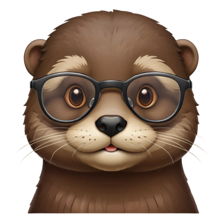 Otter wearing glasses sticker