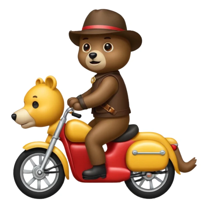 Bear rider sticker