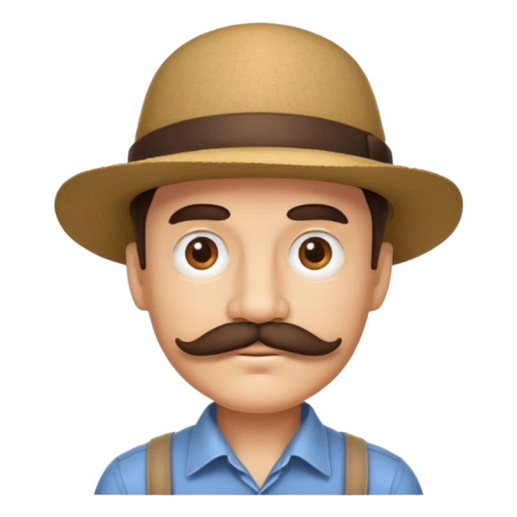 Mustache and hat  sticker