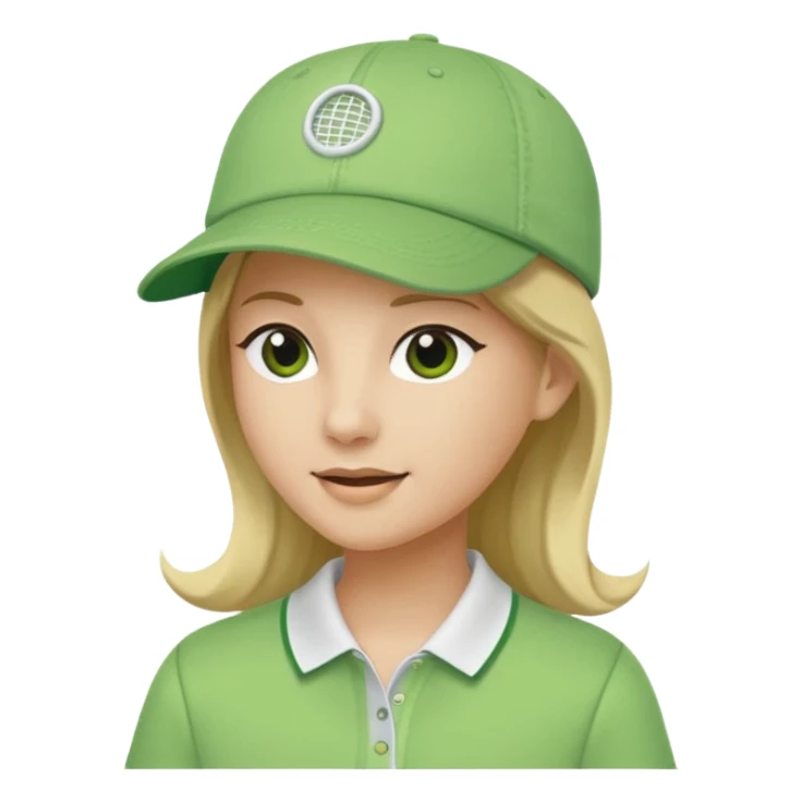 green tennis hat sticker