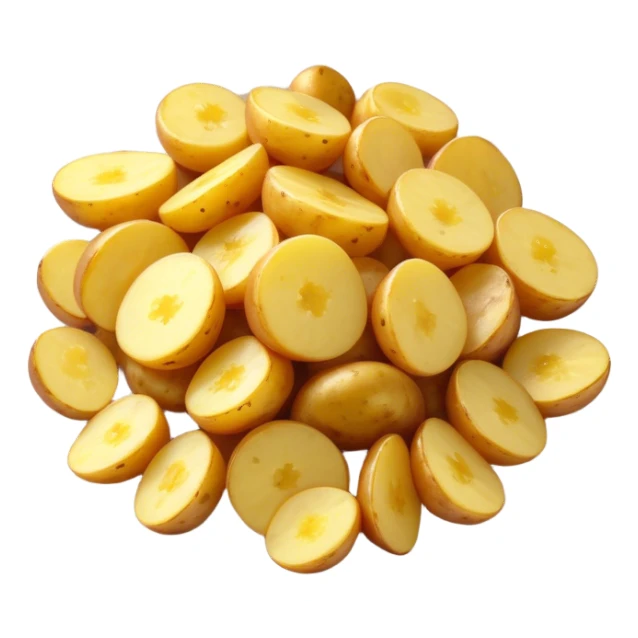 Yellow fried potato sticker