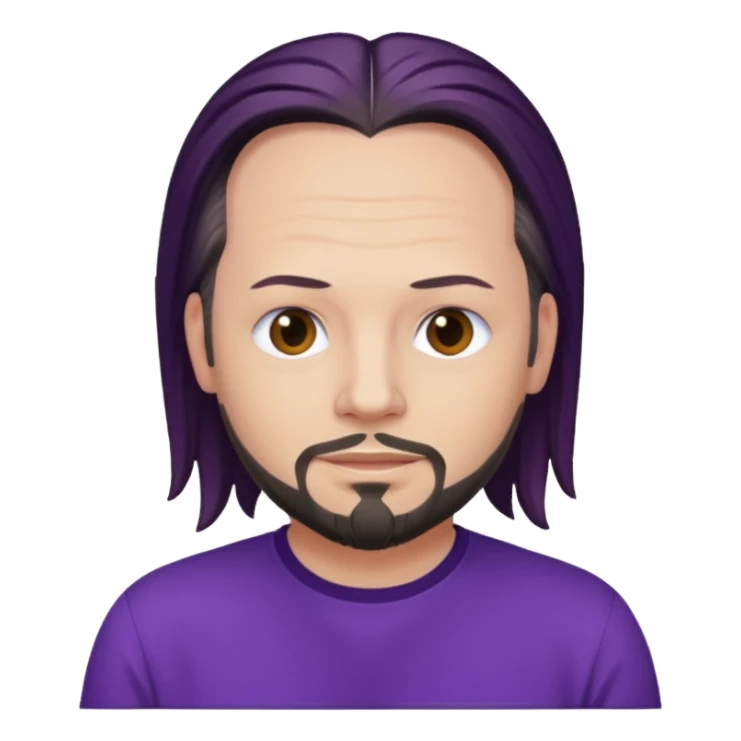 Jonathan Davis with purple shirt sticker