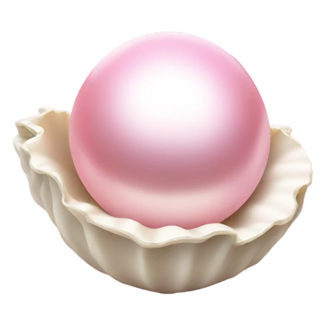 pearl in a shell light pink  sticker