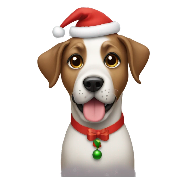 dog dressed in christmas sticker