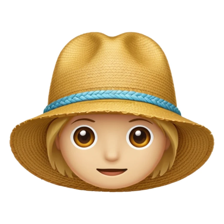 straw hat from one piece sticker