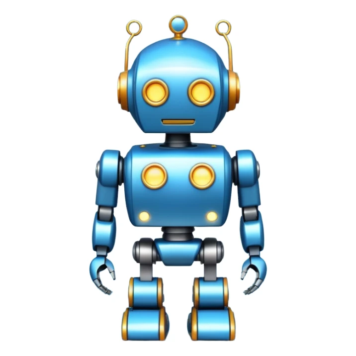 Robot azul navideño sticker