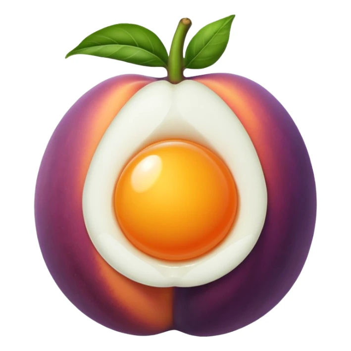 Egg plant in a peach sticker