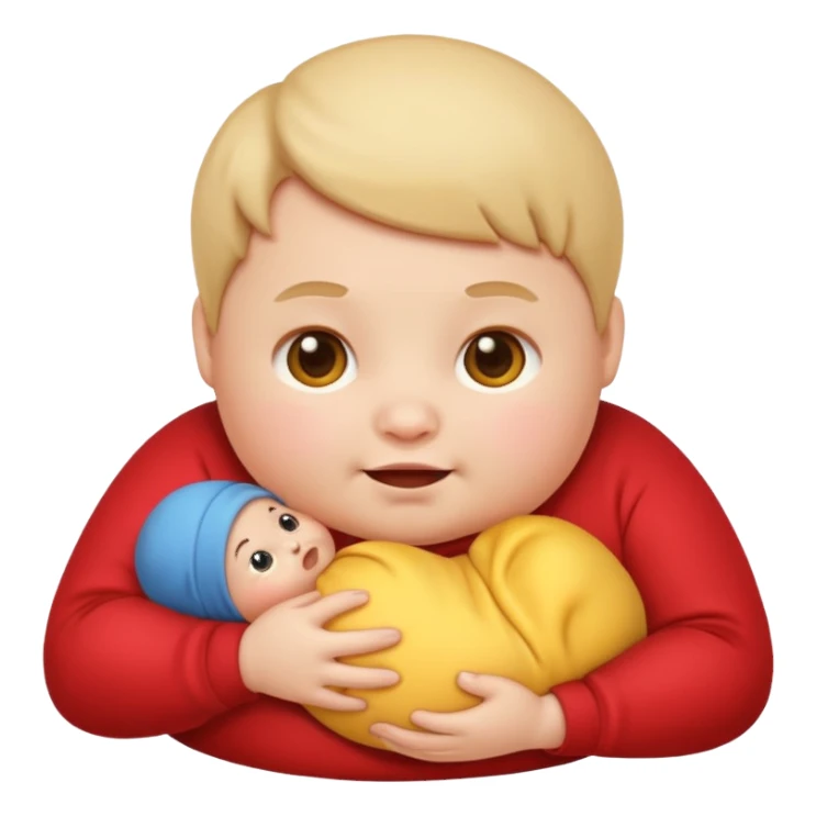 newborn baby emoji, simple and cute, apple style sticker