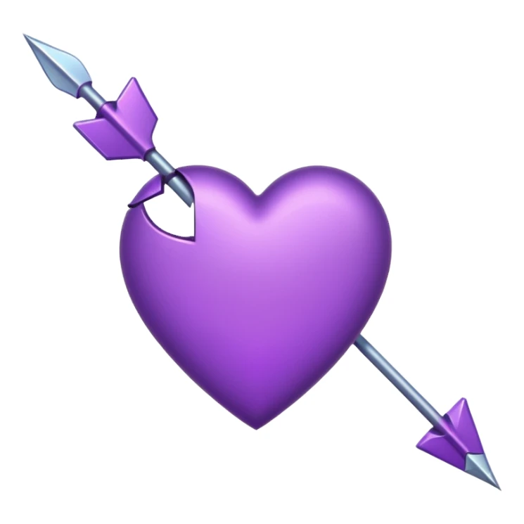 Purple Heart with arrow sticker