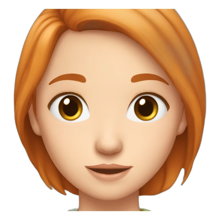 Fille rousse yeux bleus sticker