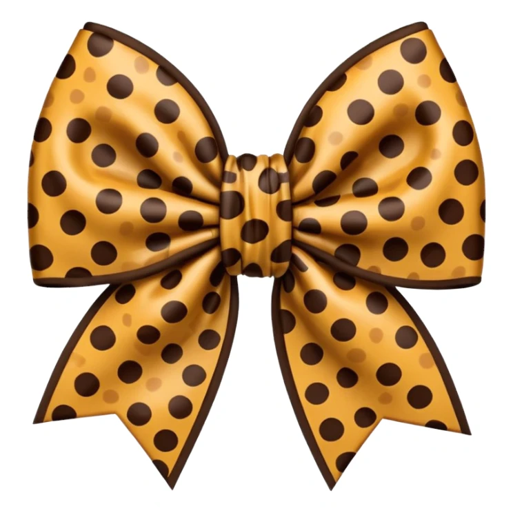 Brown cheetah print bow sticker