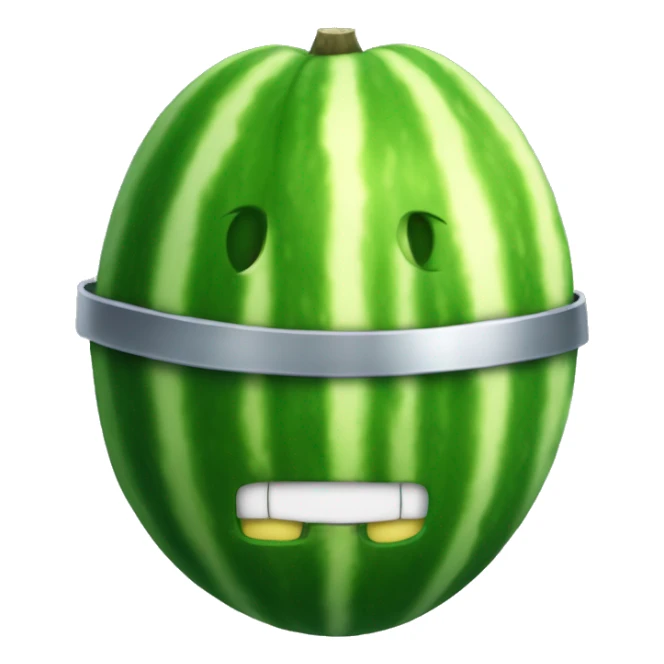 a ridiculous melon knight's head sticker