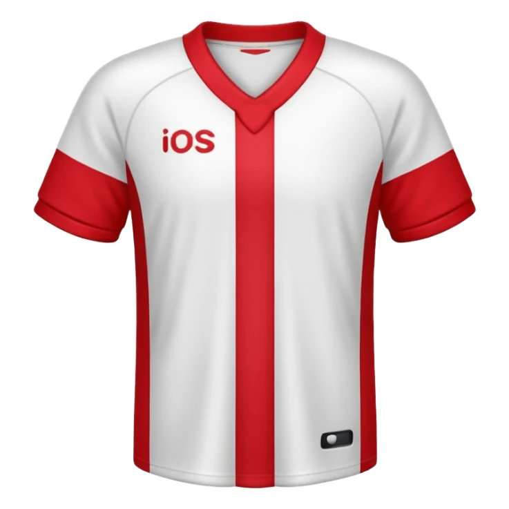 red and white jersey sticker