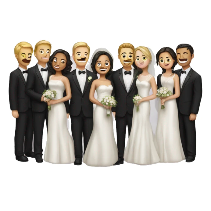 Wedding party sticker