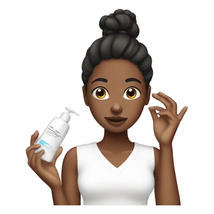 Girl doing skincare  sticker