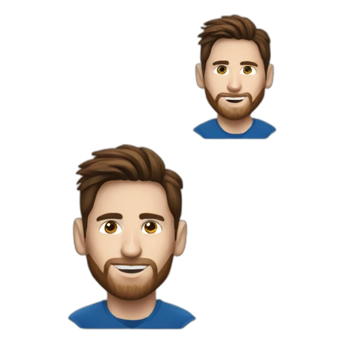 messi with the sign "MESSi" sticker