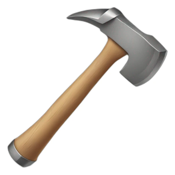Hammer with angry face and glasses sticker