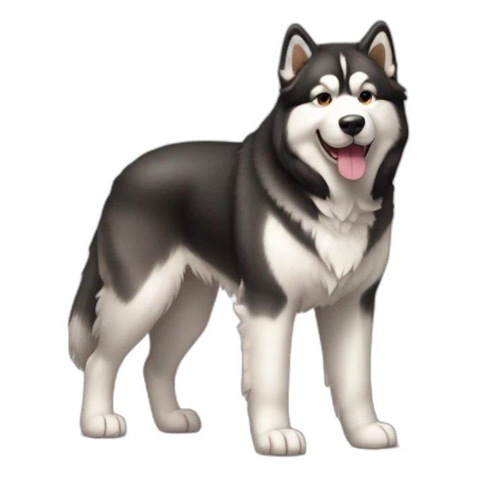 Dog alaskan malamute full-body sticker